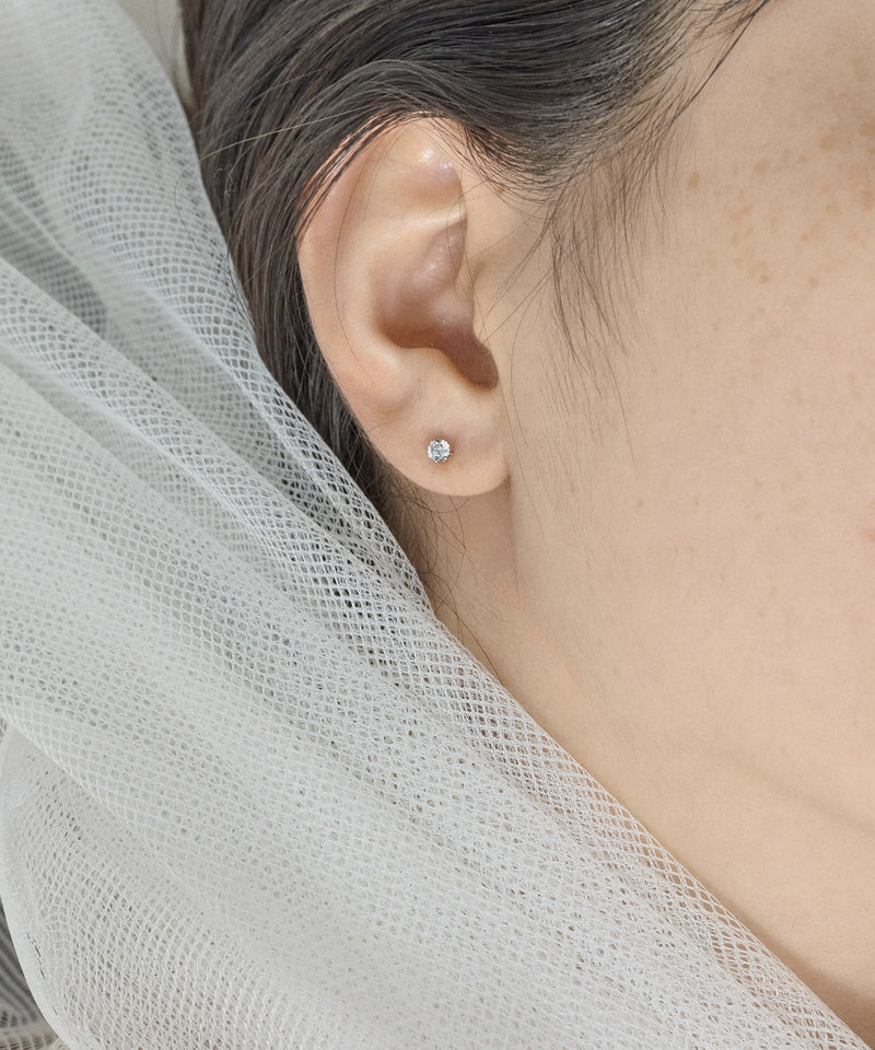 【ORLEAN】ミニピアス2個セット フープピアス ストーンピアス