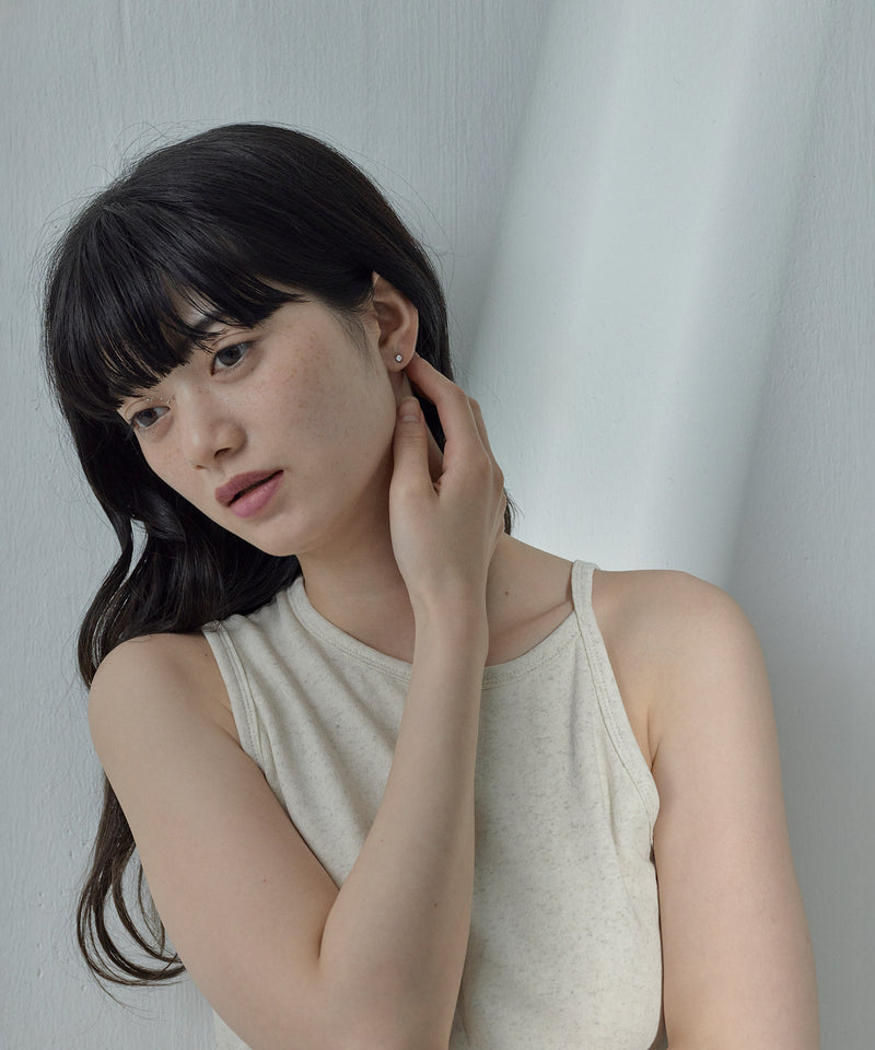 【ORLEAN】ミニピアス2個セット フープピアス ストーンピアス