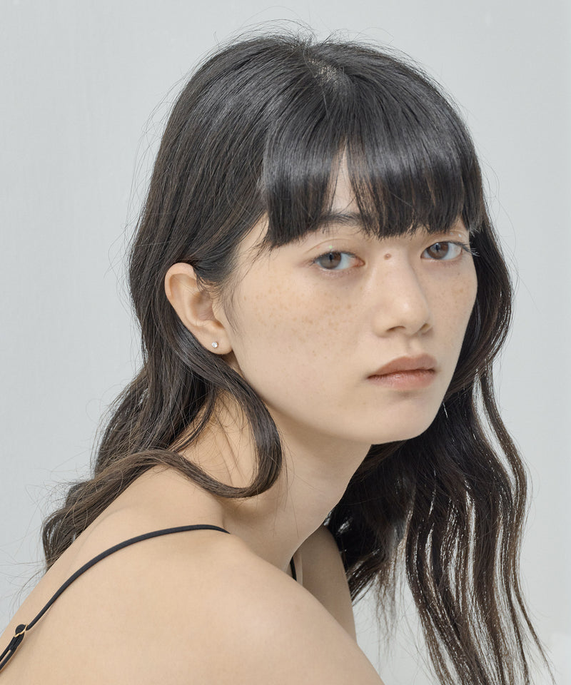 【ORLEAN】ミニピアス2個セット フープピアス ストーンピアス