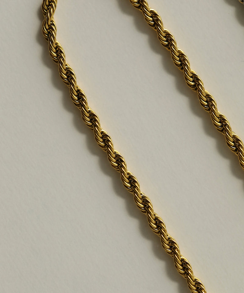 【ORLEAN】 シンプルロープチェーンネックレス サージカルステンレス ユニセックス