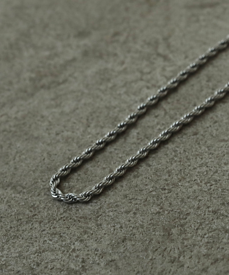 【ORLEAN】 シンプルロープチェーンネックレス サージカルステンレス ユニセックス