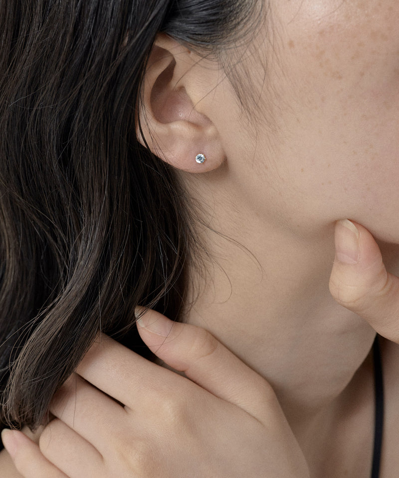 【ORLEAN】ミニピアス2個セット フープピアス ストーンピアス