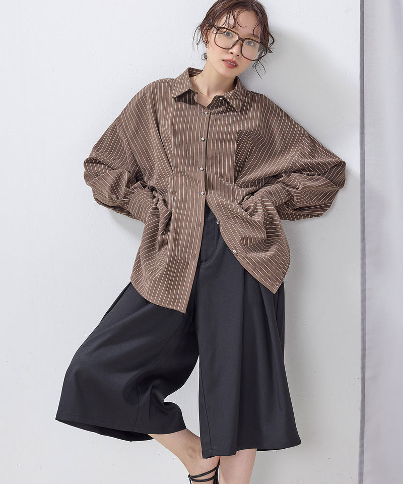 【大人のハーフパンツデビューに】ツイルタックバミューダパンツ