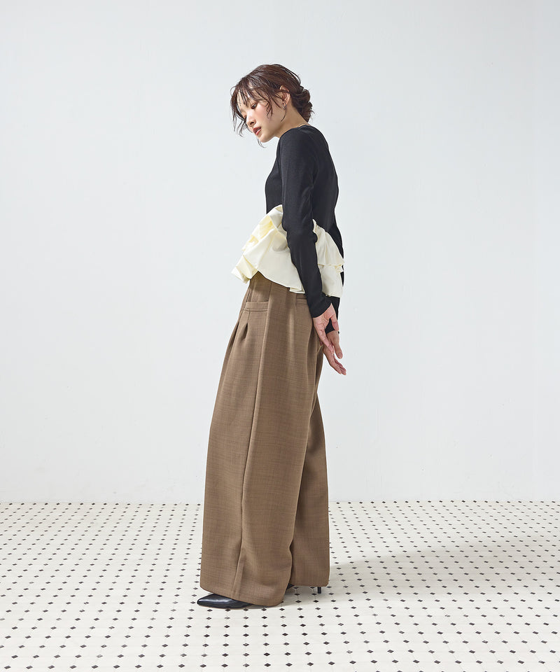 【きれいめに決まる】ツイルタックパンツ