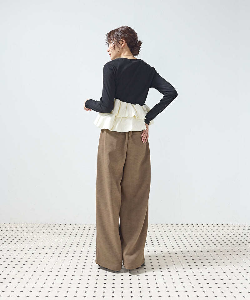 【きれいめに決まる】ツイルタックパンツ