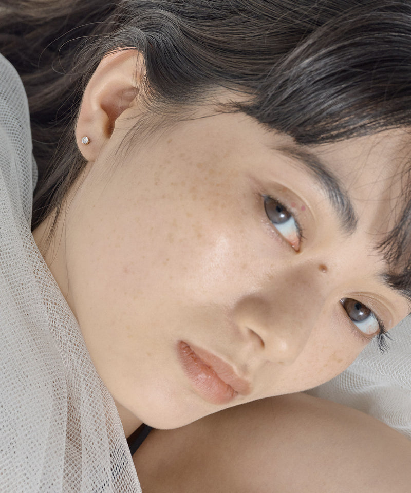 【ORLEAN】ミニピアス2個セット フープピアス ストーンピアス