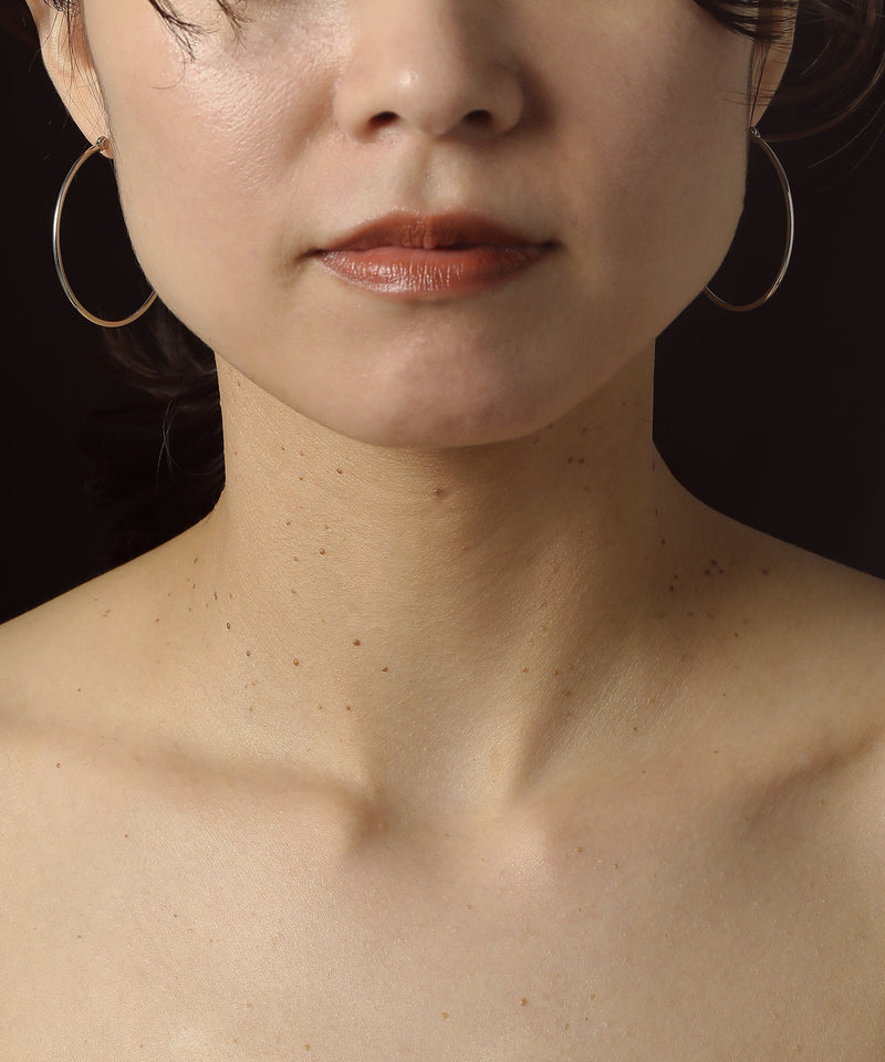 金属アレルギー対応 シンプルフープピアス 4cm サージカルステンレス