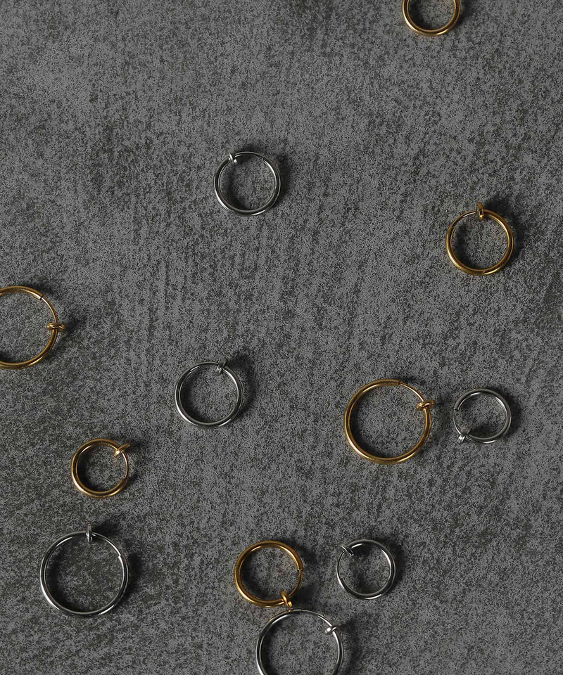 金属アレルギー対応 シンプルフープイヤリング 1.9cm 1.5cm 1.3cm ステンレス