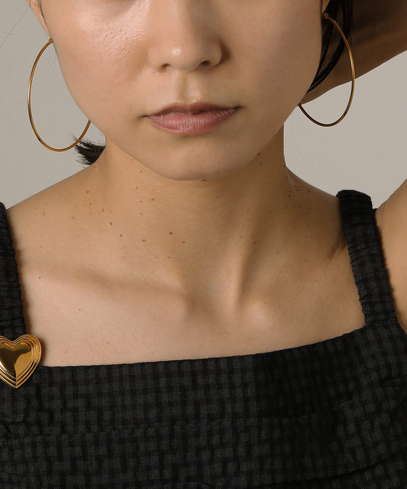 【ORLEAN】 シンプルフープピアス 6cm サージカルステンレス