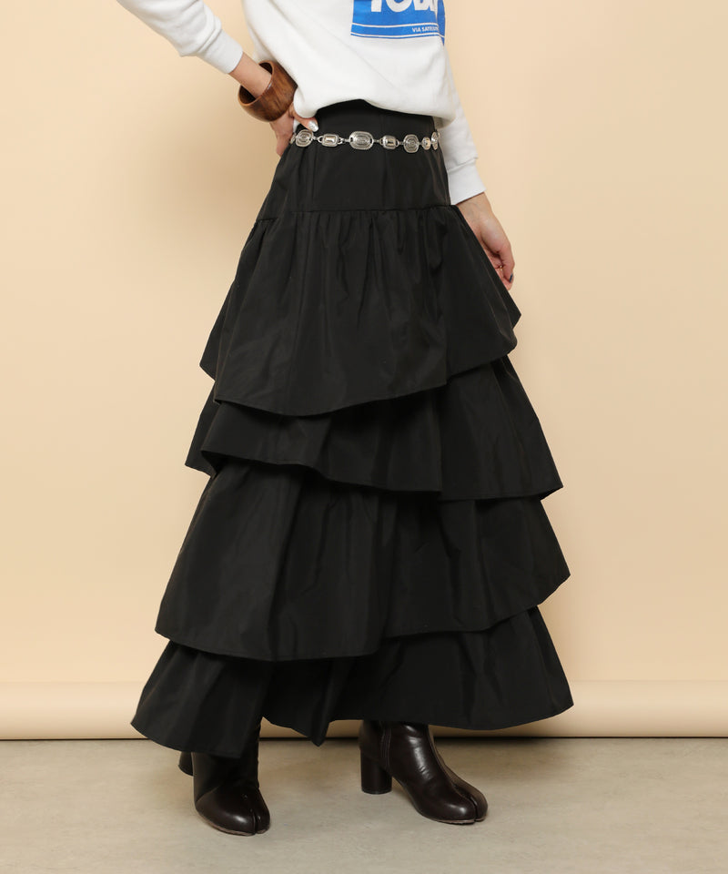 ランダムティアードロングスカート