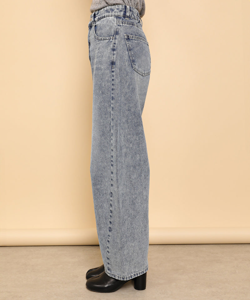 バレルレッグ デニム カーブパンツ