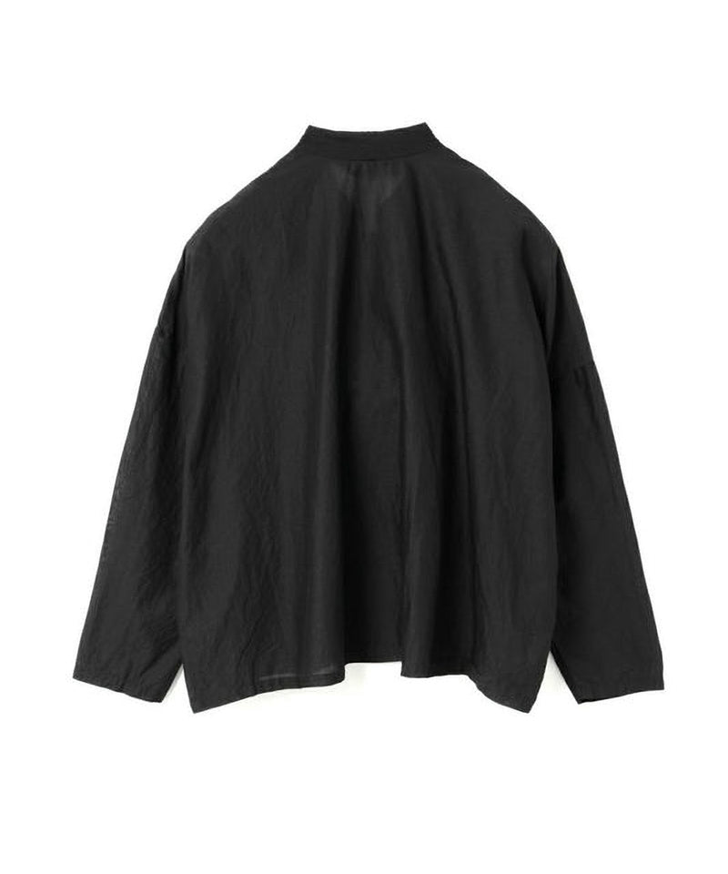 【mizuiro ind / ミズイロ インド】lace stand collar wide shirt / レーススタンドカラーワイドシャツ