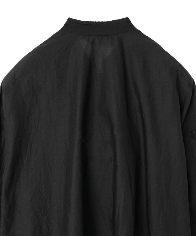 【mizuiro ind / ミズイロ インド】lace stand collar wide shirt / レーススタンドカラーワイドシャツ