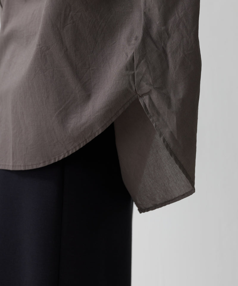 【mizuiro ind / ミズイロ インド】back gather wide shirt / バッグギャザーワイドシャツ