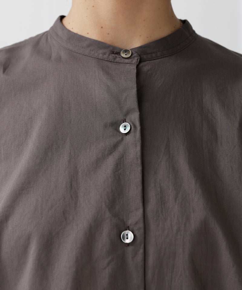 【mizuiro ind / ミズイロ インド】back gather wide shirt / バッグギャザーワイドシャツ
