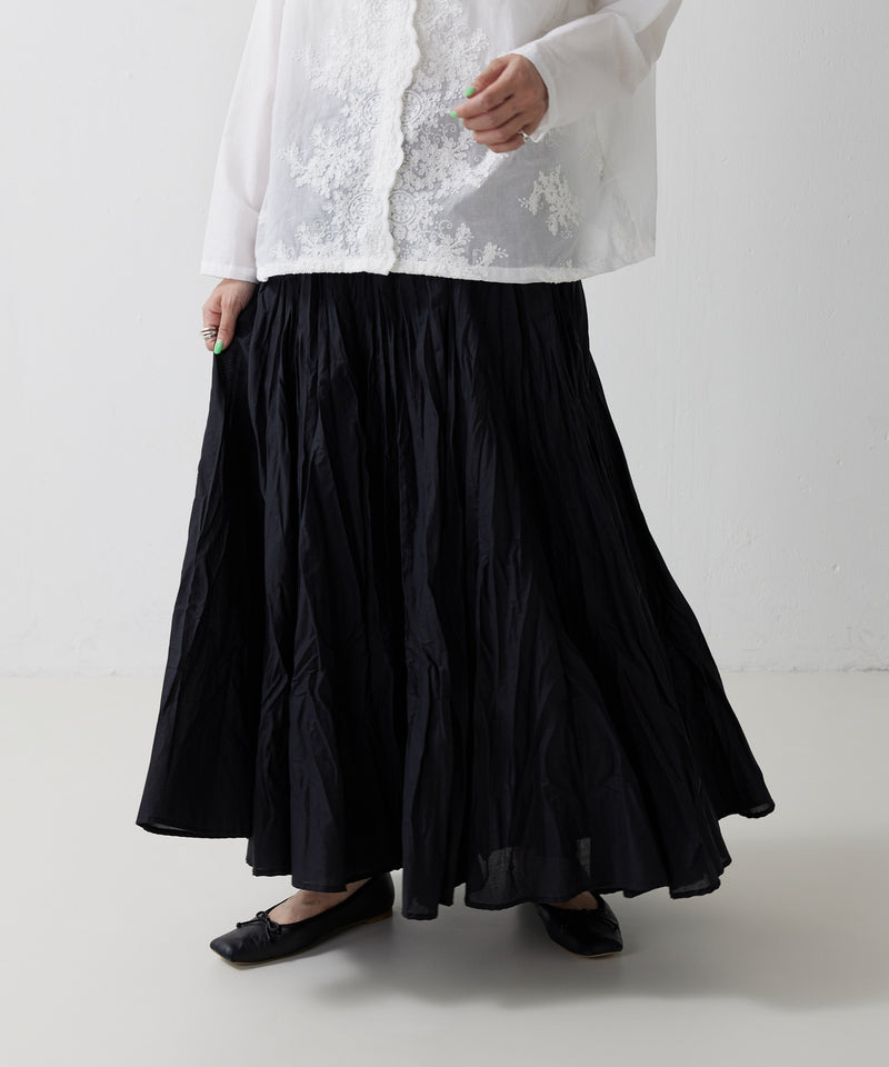 【mizuiro ind / ミズイロ インド】volume flare skirt / ボリュームフレアスカート