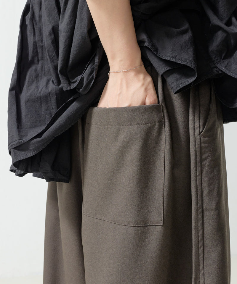 【mizuiro ind / ミズイロ インド】wide cargo pants / ワイドカーゴパンツ