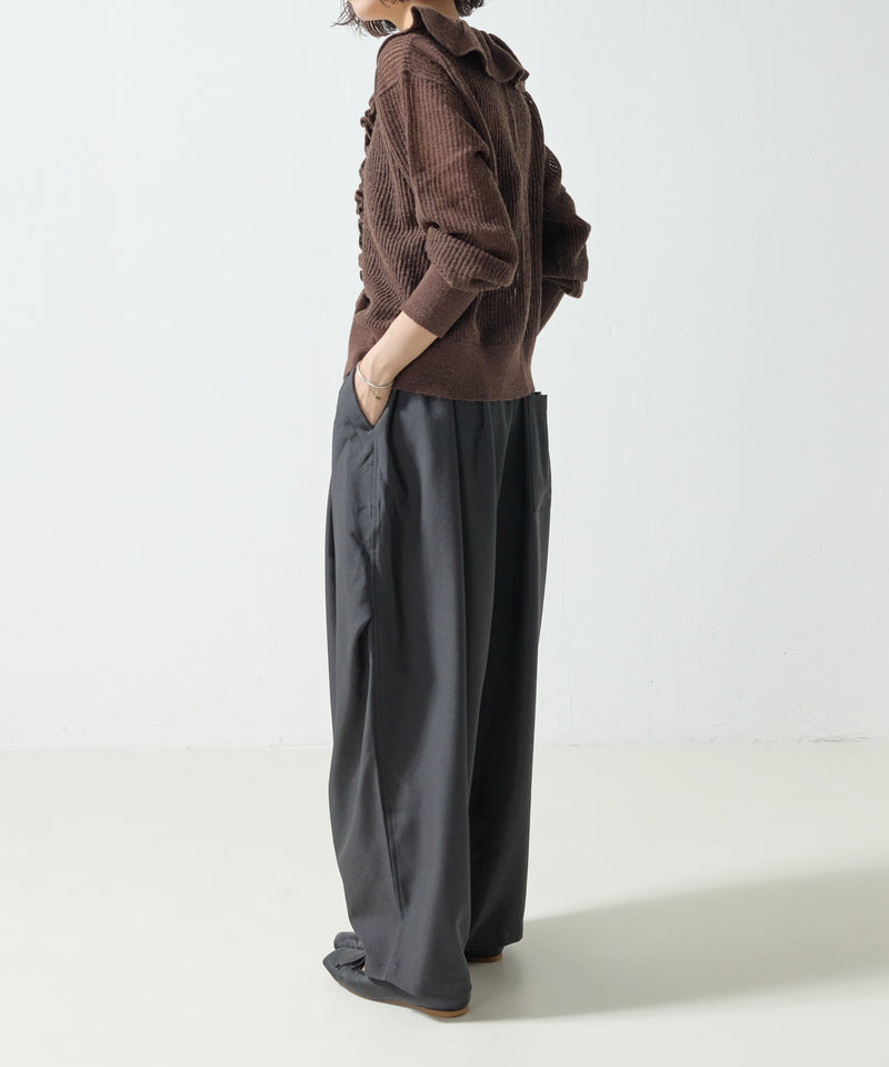 【mizuiro ind / ミズイロ インド】wide cargo pants / ワイドカーゴパンツ