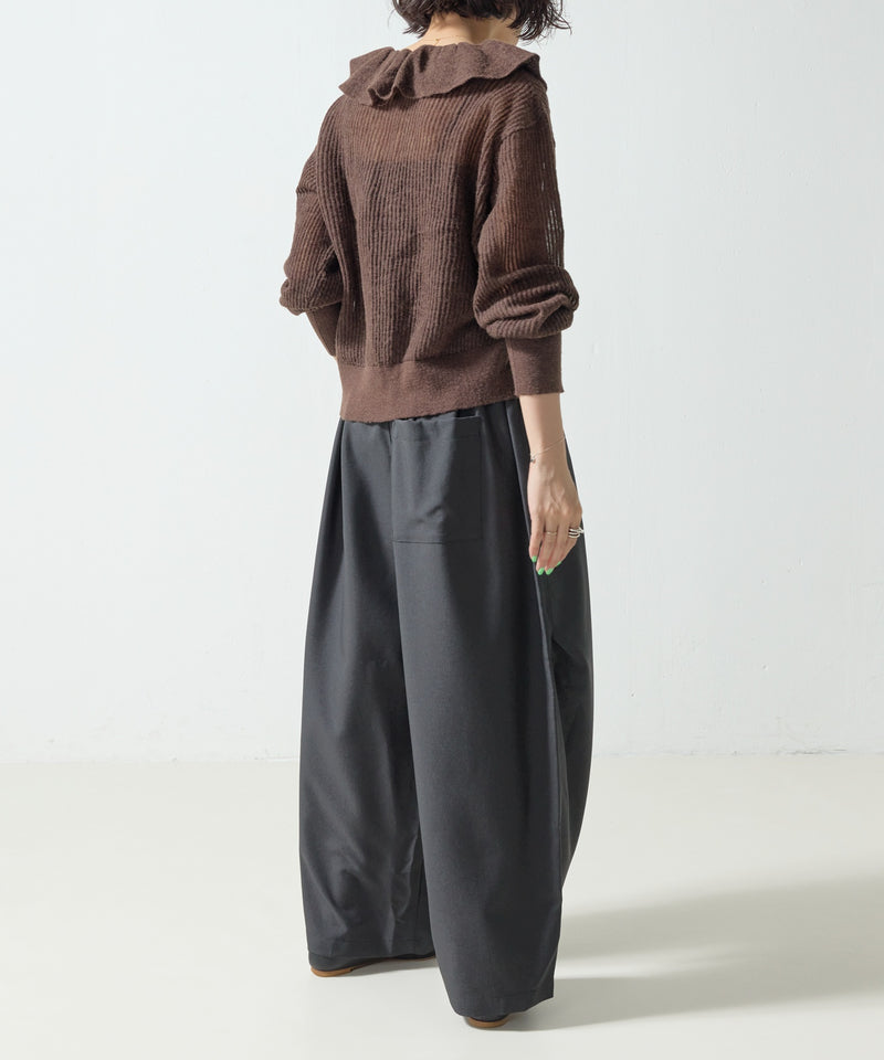 【mizuiro ind / ミズイロ インド】wide cargo pants / ワイドカーゴパンツ