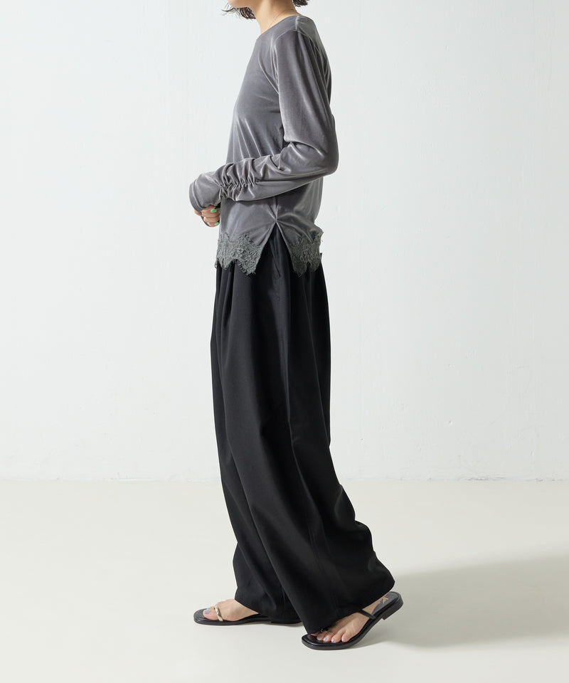 【mizuiro ind / ミズイロ インド】wide cargo pants / ワイドカーゴパンツ