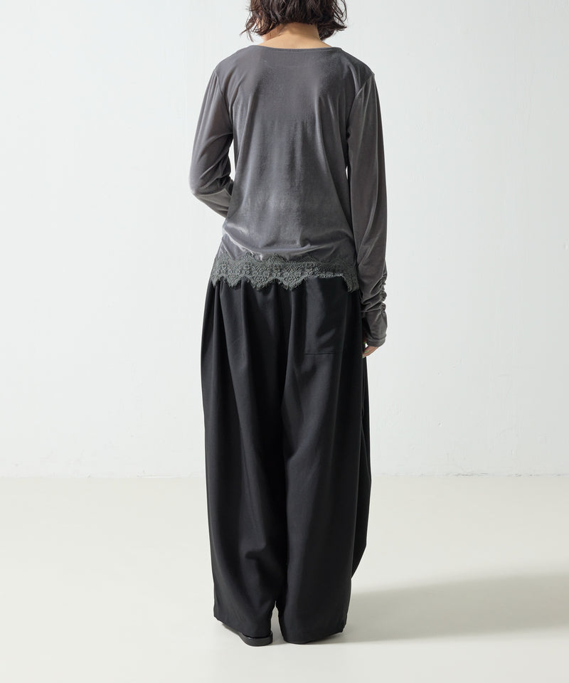 【mizuiro ind / ミズイロ インド】wide cargo pants / ワイドカーゴパンツ