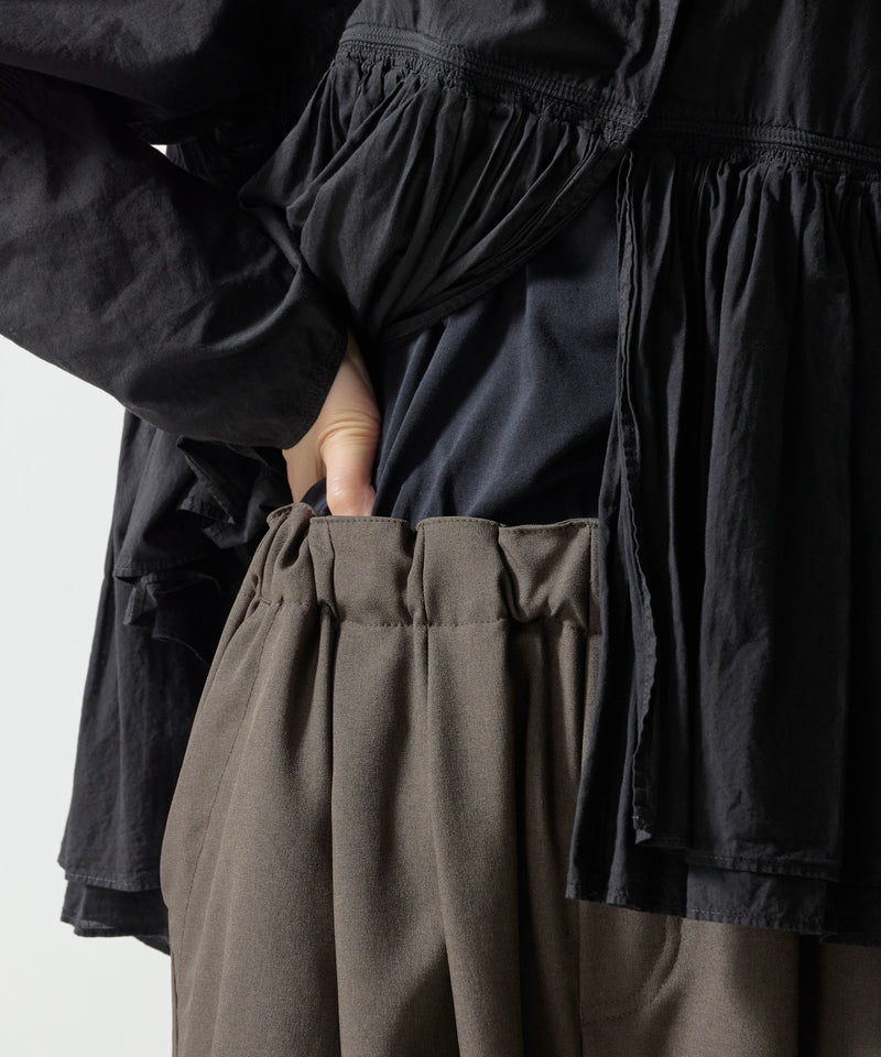 【mizuiro ind / ミズイロ インド】wide cargo pants / ワイドカーゴパンツ