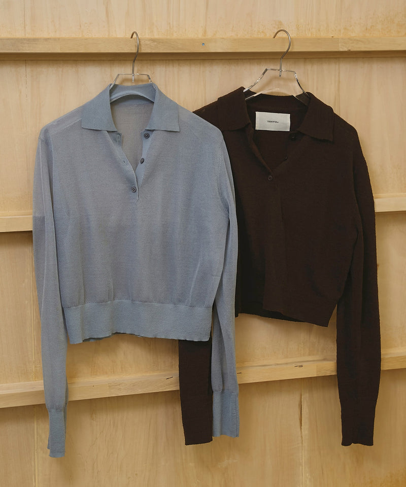 【TODAYFUL / トゥデイフル】Layered Polo Knit / レイヤードポロニット