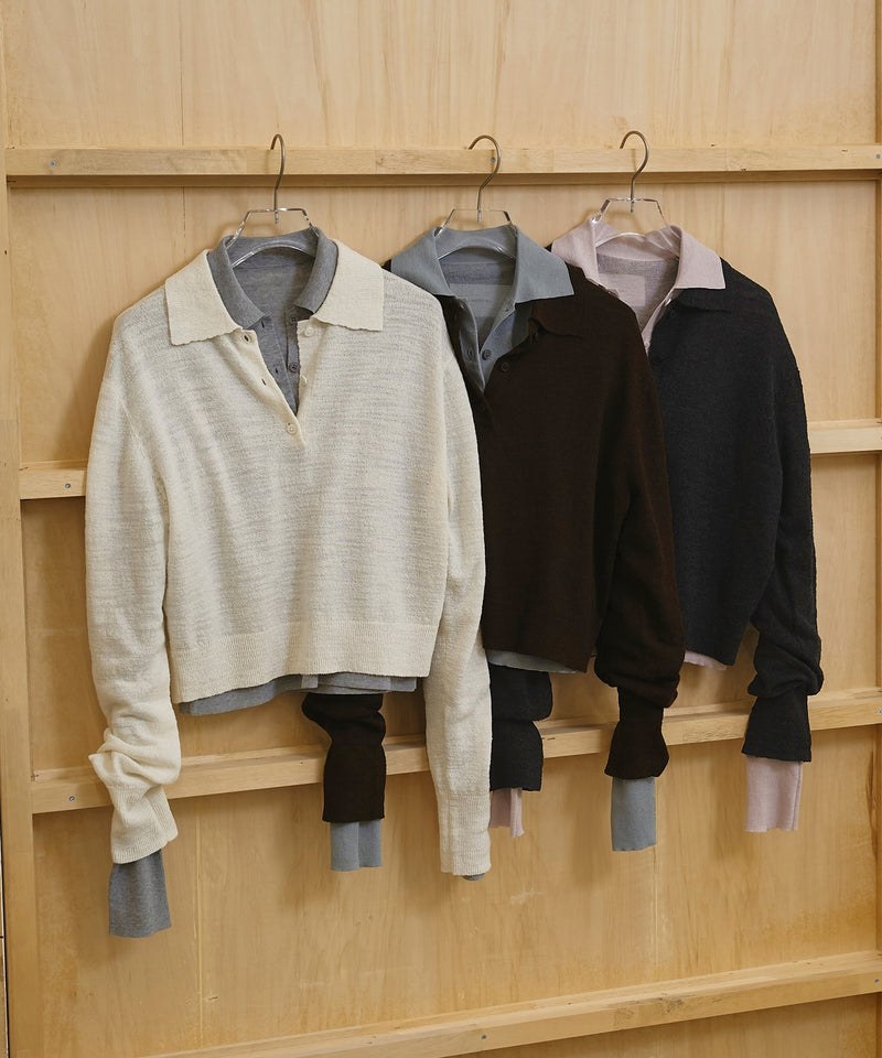 【TODAYFUL / トゥデイフル】Layered Polo Knit / レイヤードポロニット