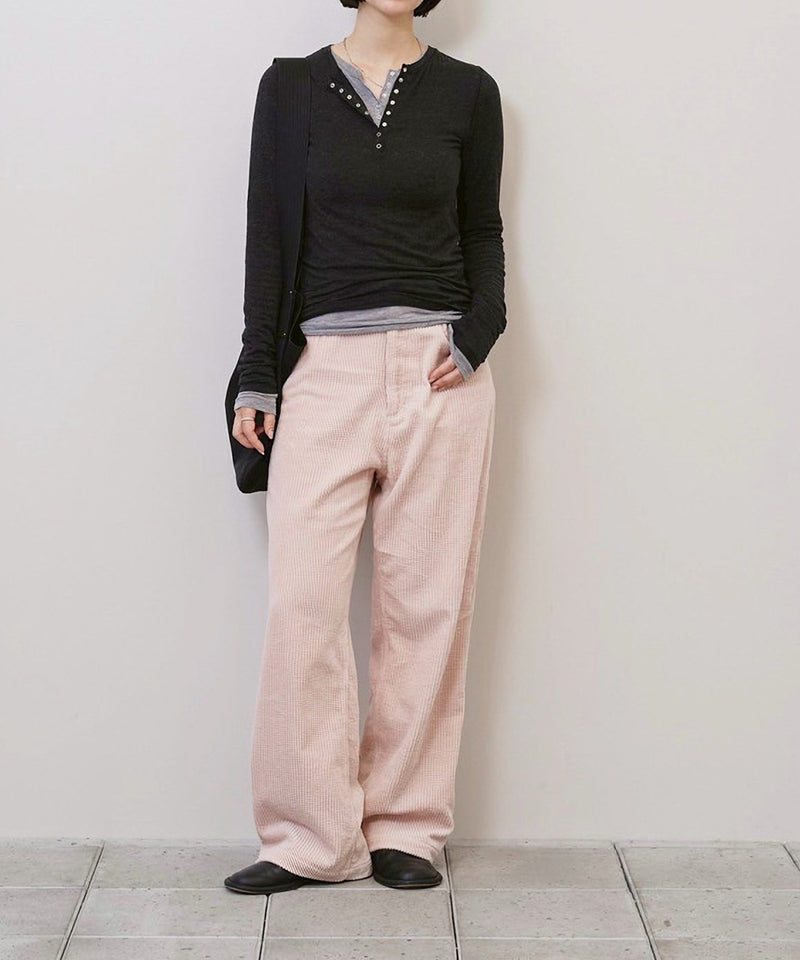 【TODAYFUL / トゥデイフル】Henleyneck Soft Tops / ヘンリーネックソフトトップス