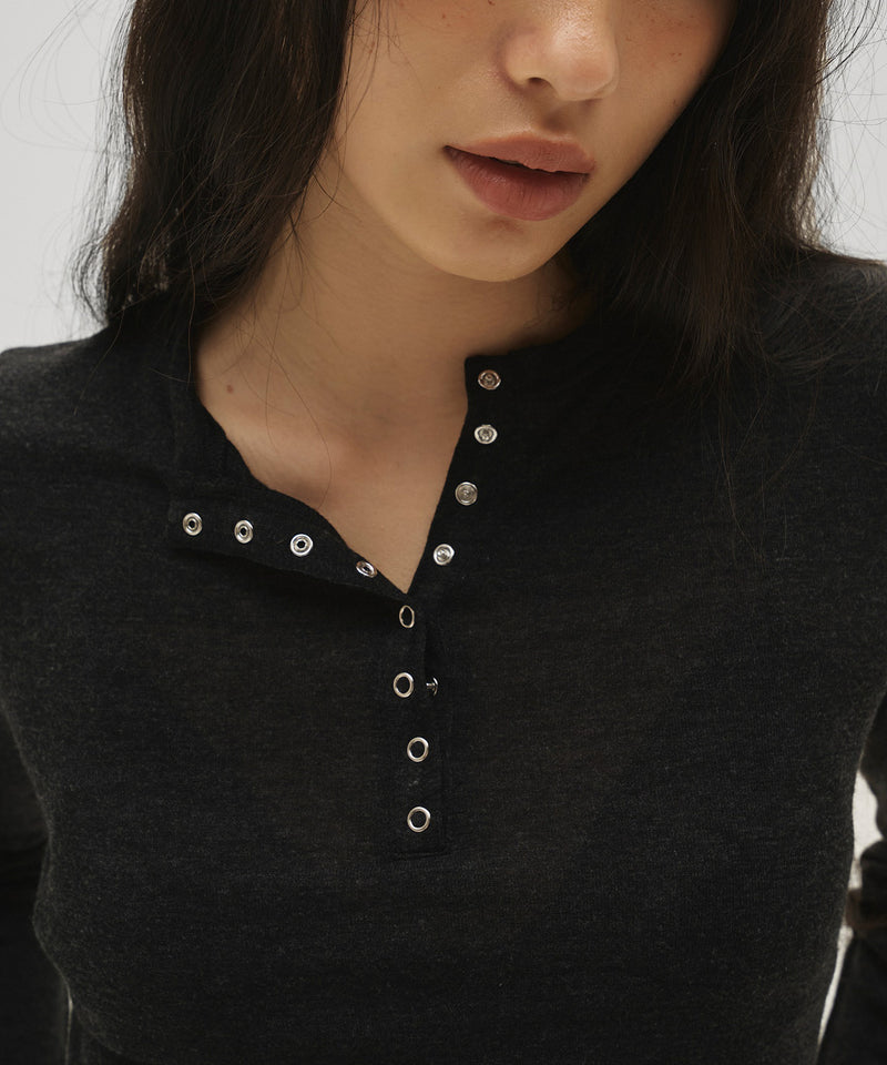【TODAYFUL / トゥデイフル】Henleyneck Soft Tops / ヘンリーネックソフトトップス