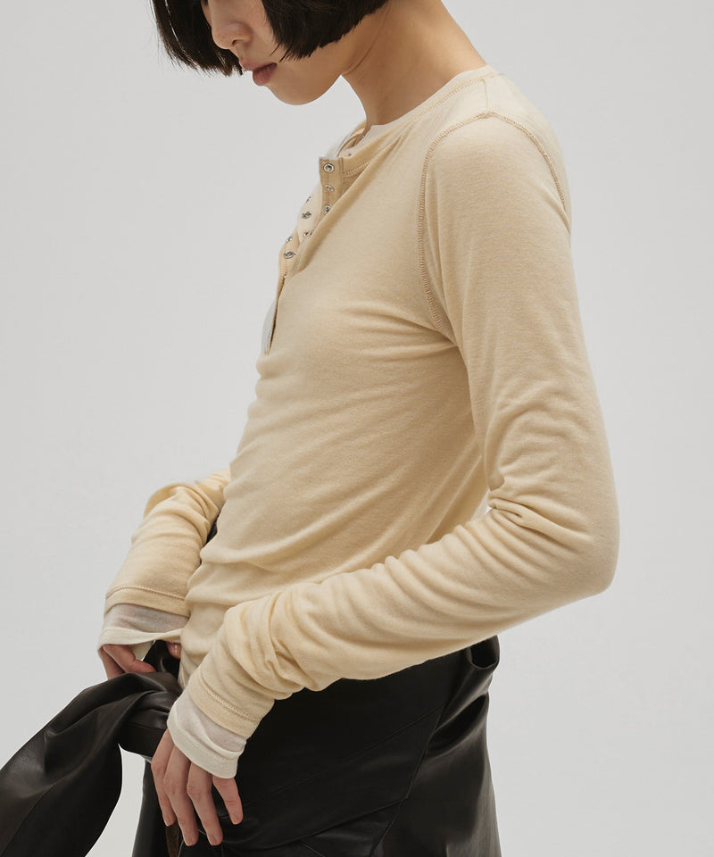 【TODAYFUL / トゥデイフル】Henleyneck Soft Tops / ヘンリーネックソフトトップス