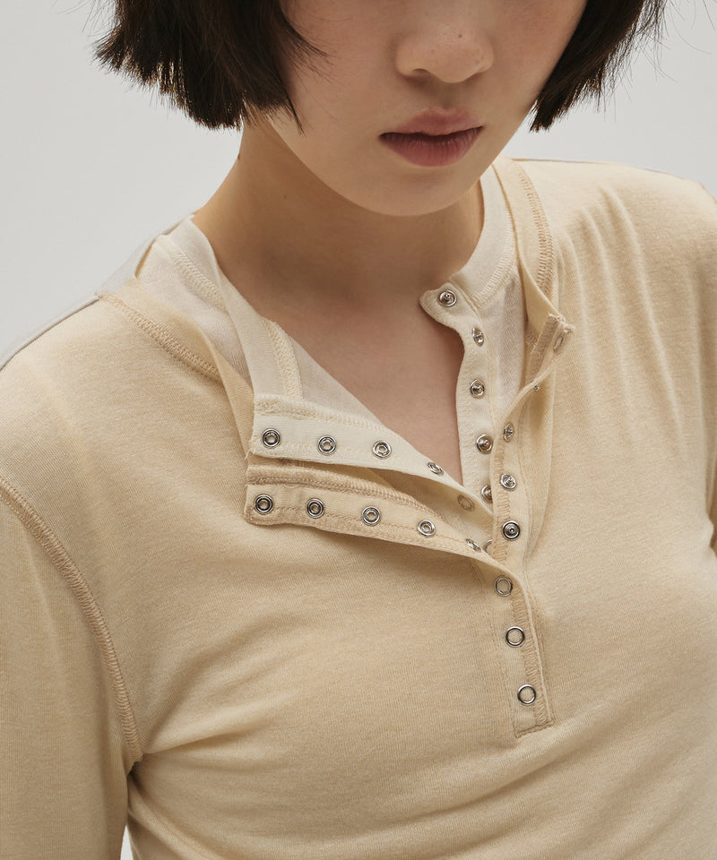 【TODAYFUL / トゥデイフル】Henleyneck Soft Tops / ヘンリーネックソフトトップス