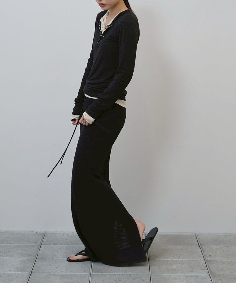 【TODAYFUL / トゥデイフル】Henleyneck Soft Tops / ヘンリーネックソフトトップス