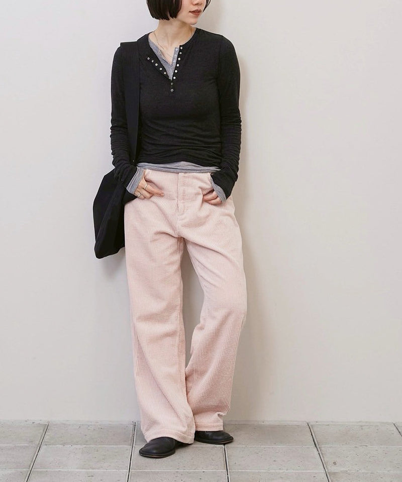 【TODAYFUL / トゥデイフル】Henleyneck Soft Tops / ヘンリーネックソフトトップス