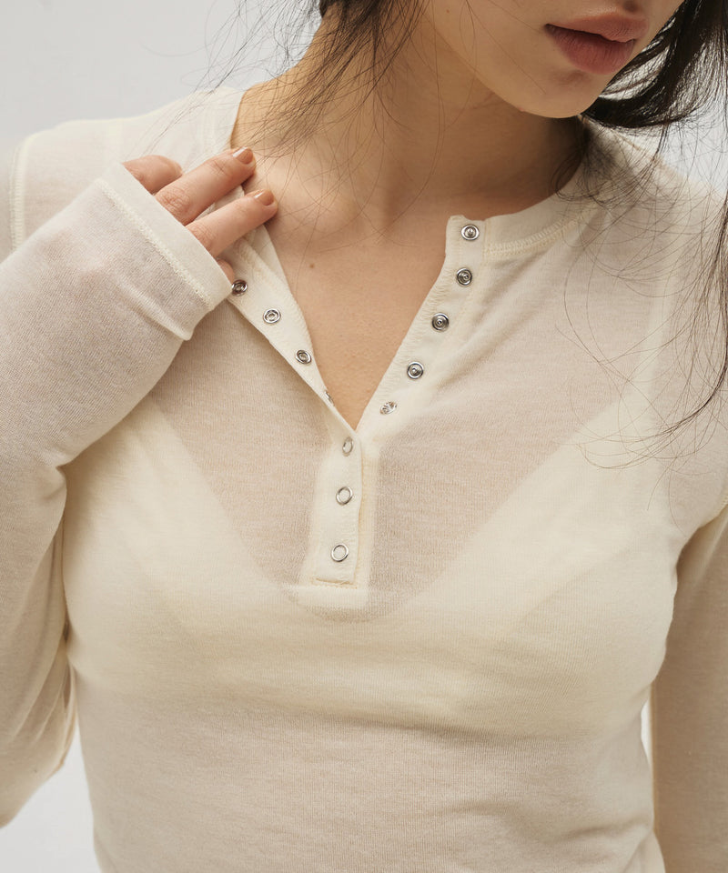 【TODAYFUL / トゥデイフル】Henleyneck Soft Tops / ヘンリーネックソフトトップス