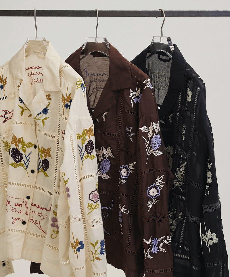 【TODAYFUL / トゥデイフル】Embroidery Patchwork Shirts / エンブロイダリー パッチワークシャツ