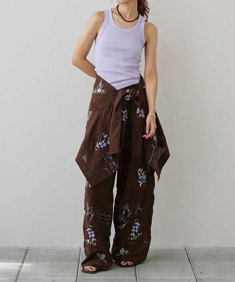 【TODAYFUL / トゥデイフル】Embroidery Patchwork Shirts / エンブロイダリー パッチワークシャツ