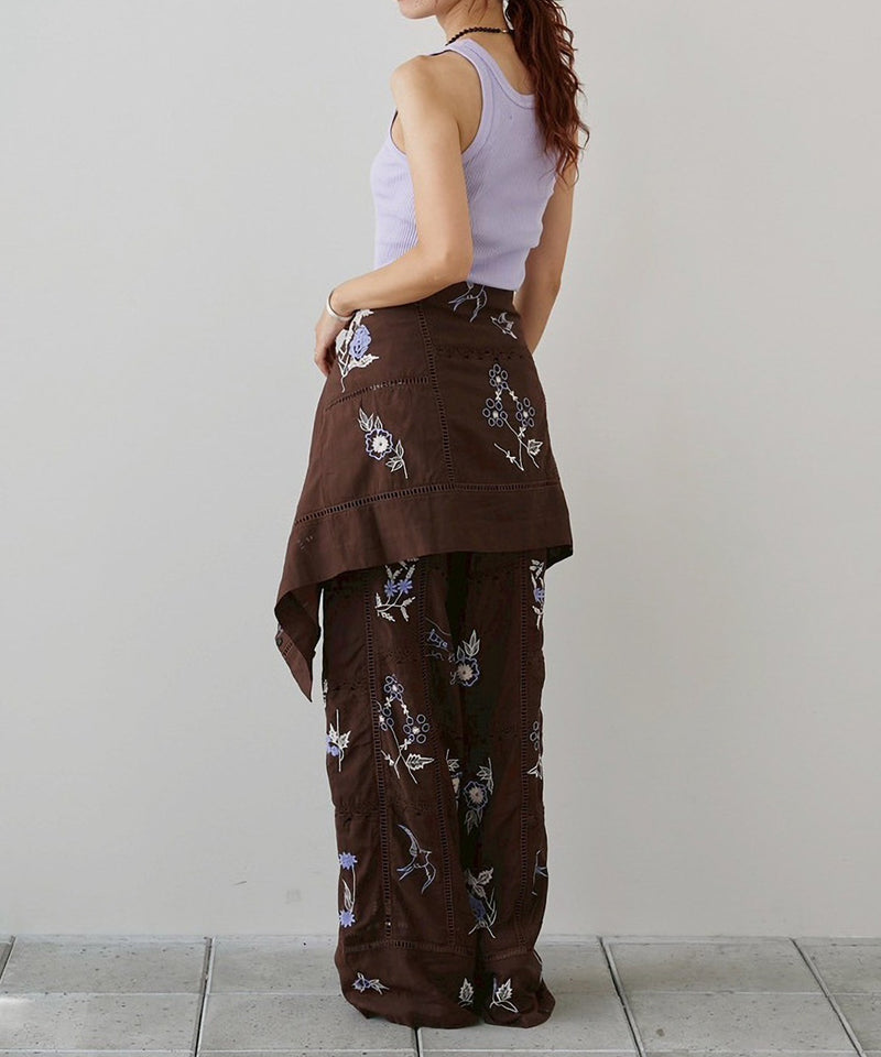 【TODAYFUL / トゥデイフル】Embroidery Patchwork Shirts / エンブロイダリー パッチワークシャツ