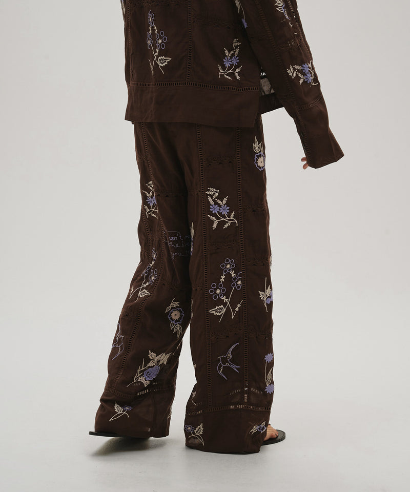 【TODAYFUL / トゥデイフル】Embroidery Patchwork Trousers / エンブロイダリーパッチワークトラウザーズ