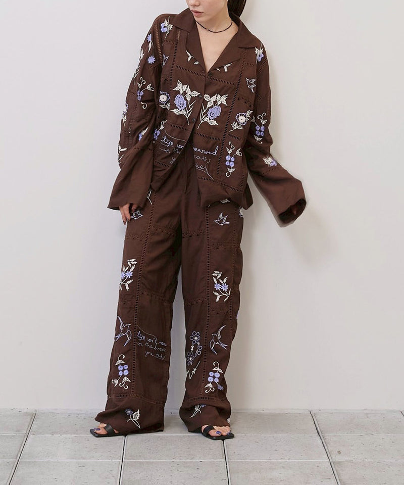【TODAYFUL / トゥデイフル】Embroidery Patchwork Trousers / エンブロイダリーパッチワークトラウザーズ