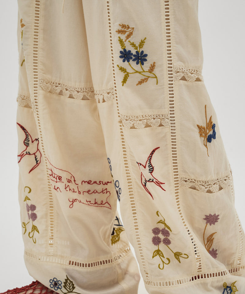 【TODAYFUL / トゥデイフル】Embroidery Patchwork Trousers / エンブロイダリーパッチワークトラウザーズ