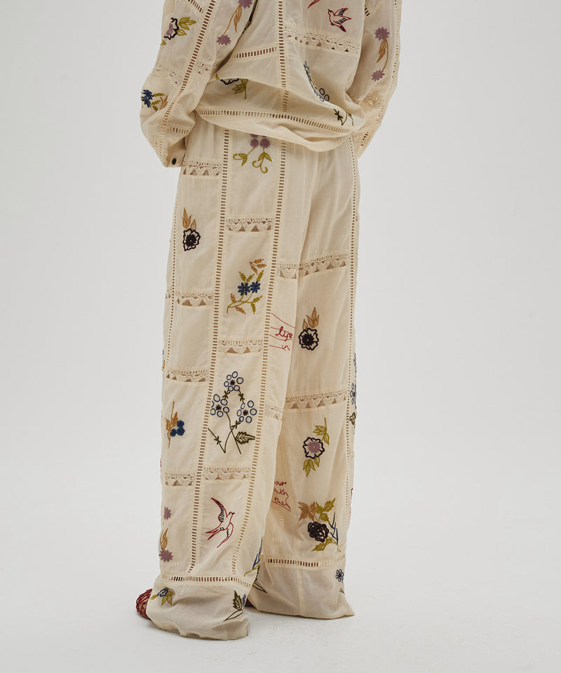 【TODAYFUL / トゥデイフル】Embroidery Patchwork Trousers / エンブロイダリーパッチワークトラウザーズ