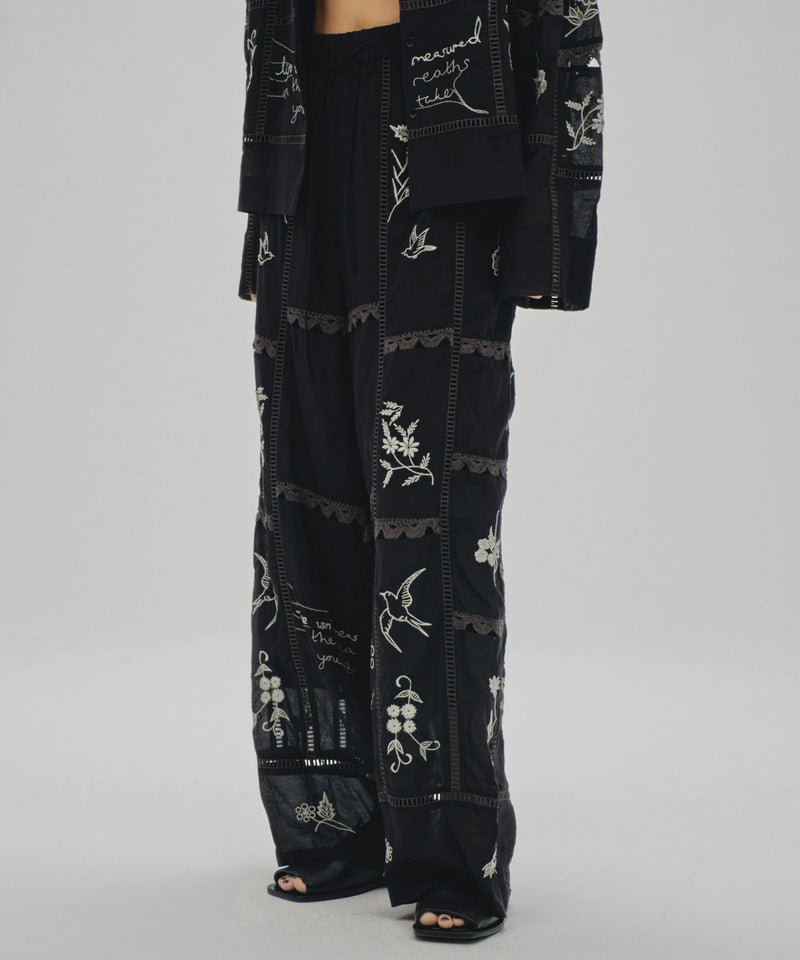 【TODAYFUL / トゥデイフル】Embroidery Patchwork Trousers / エンブロイダリーパッチワークトラウザーズ