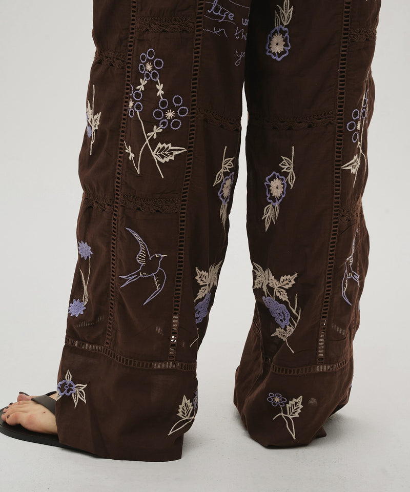 【TODAYFUL / トゥデイフル】Embroidery Patchwork Trousers / エンブロイダリーパッチワークトラウザーズ