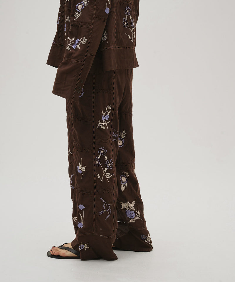【TODAYFUL / トゥデイフル】Embroidery Patchwork Trousers / エンブロイダリーパッチワークトラウザーズ