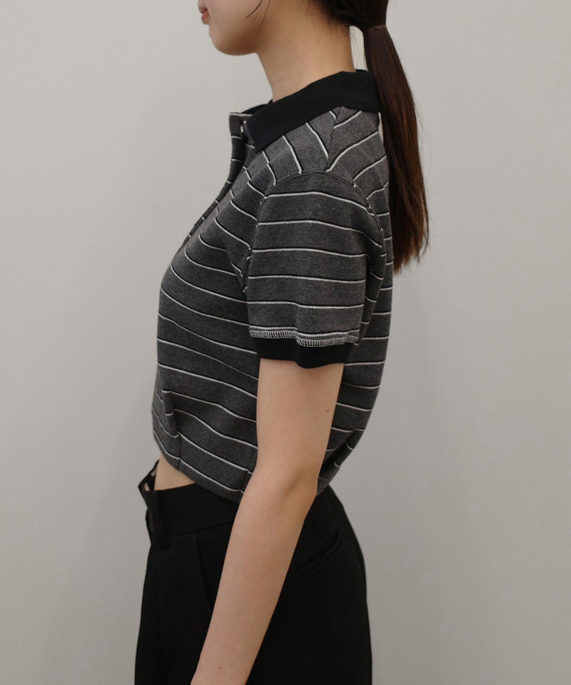 5月上旬入荷予定【TODAYFUL / トゥデイフル】Border Polo Tops / ボーダーポロトップス
