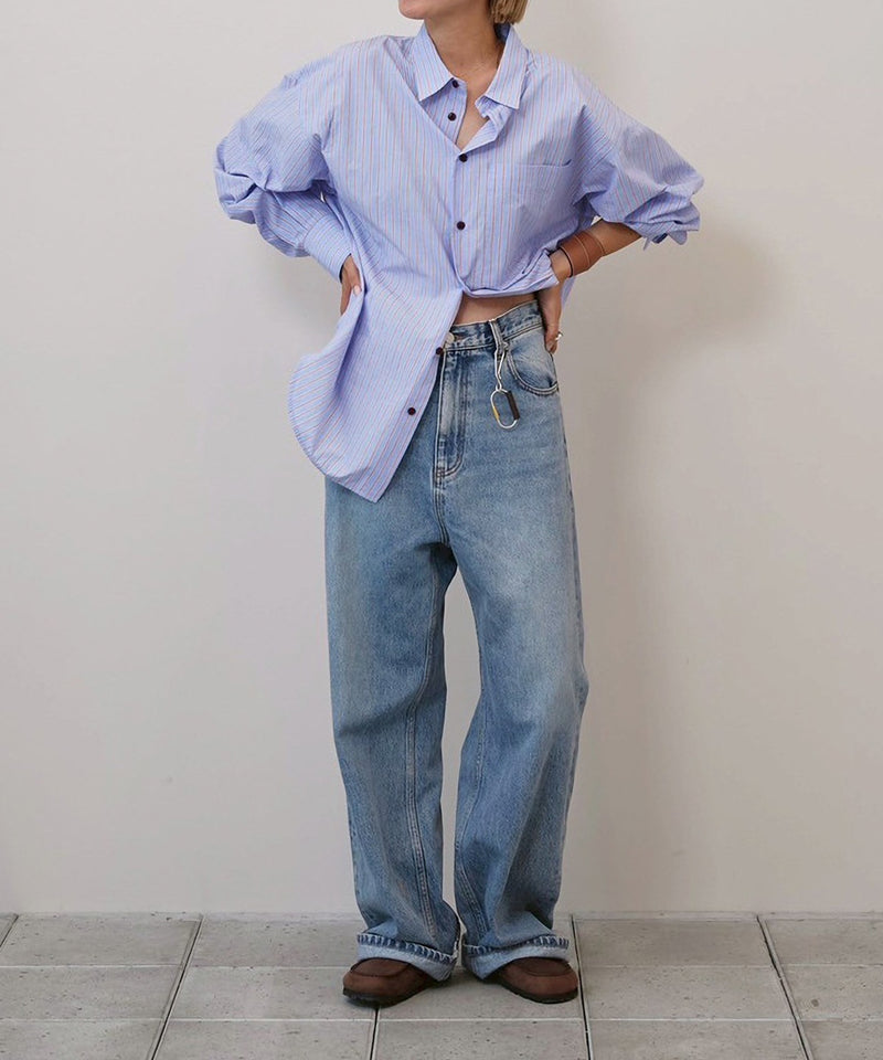 【TODAYFUL / トゥデイフル】Stripe Pocket Shirts / トライプポケットシャツ