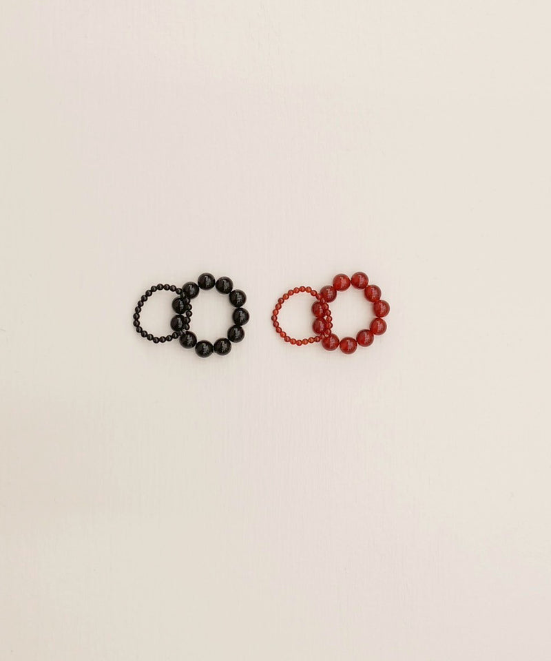 【TODAYFUL / トゥデイフル】2set Orb Stone Ring