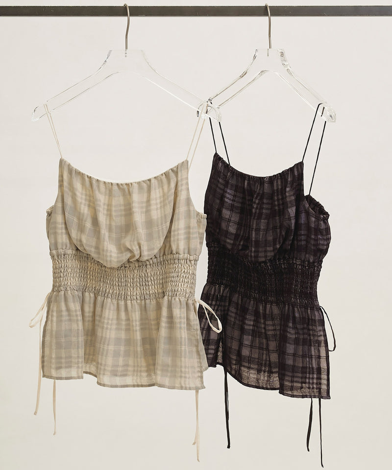 【TODAYFUL / トゥデイフル】Check Jacquard Camisole / チェック ジャカード キャミソール