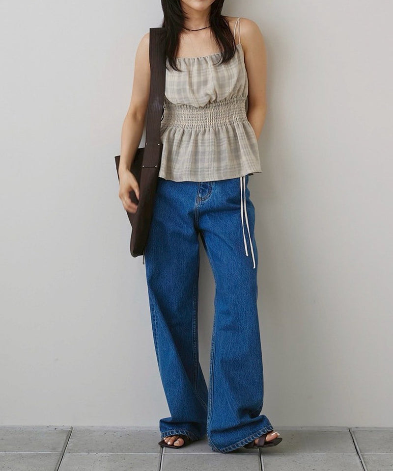 【TODAYFUL / トゥデイフル】Check Jacquard Camisole / チェック ジャカード キャミソール